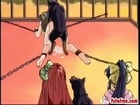 Chained hentai girl fucked by a dog