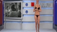 Russian beauty Alena undresses in public at TV show