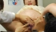 Pregnant Japanese girl gets one crazy gyno examination