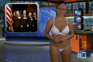 Nipples strip braless naked news readers victoria and kat omit the underwear