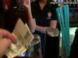 Beautiful bartender Rihanna Samuel paid for hardcore fucking