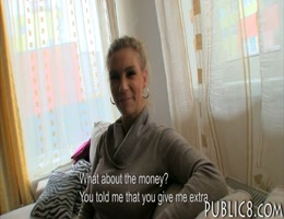 Big tits Eurobabe drilled in exchange for some money
