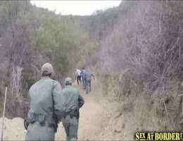 Hot Latina teen Dulce Bliss gets caught by the border police officers