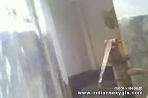 Hot Southindian Bathing in Open Bathroom in Homemade Self Video Indian