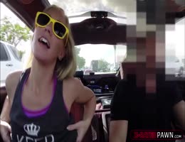 Slim and slut woman sells her car and gets her pussy fucked by Shawn