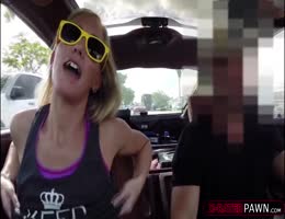 Blonde country chick tries to sell Shawn her car and ends up hammered