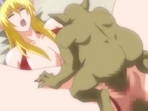 hentai tentacle : elfe avec des seins énorme se fait recouvrir de foutre