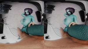 branlette espagnole avec une femme alien bleue en porno vr