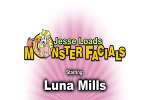 la belle luna mills prend un gros facial la belle luna mills prend un gros facial