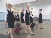 Busty Stewardess Hot Handjob in Japanese Buss