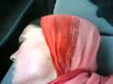 Arab Red Turban Hijab Car Fuck