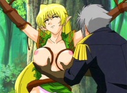 Anime elf girl gets tied up and boner banged from Bond Anime